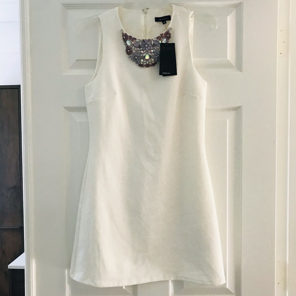 White shift dress with tags
